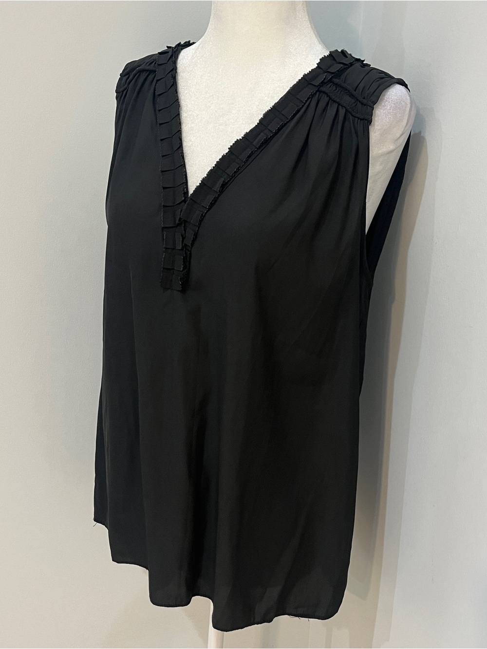 Catherine Malandrino Black Sleeveless Blouse